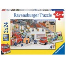 Ravensburger 08851 Puzzle Bei der Feuerwehr 2 x 24 Teile