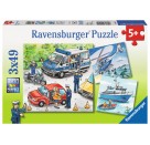 Ravensburger 09221 Puzzle Polizeieinsatz 3 x 49 Teile