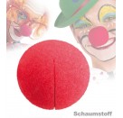 Clownnase Schaumstoff, rot, zum Aufstecken