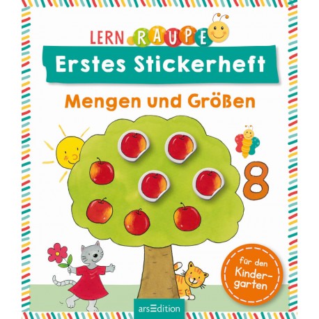 Lernraupe - Erstes Stickerheft - Mengen und Größen