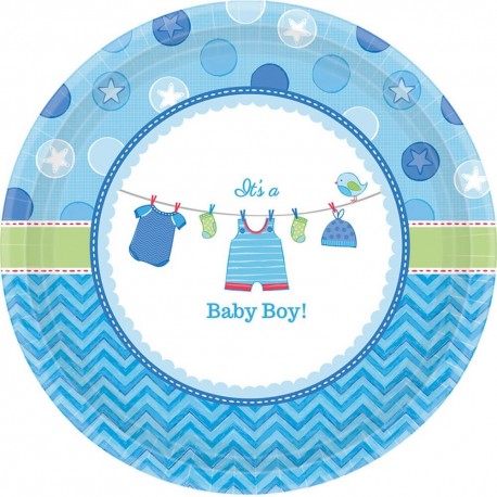 8 Teller Shower With Love - Boy 17,7 cm