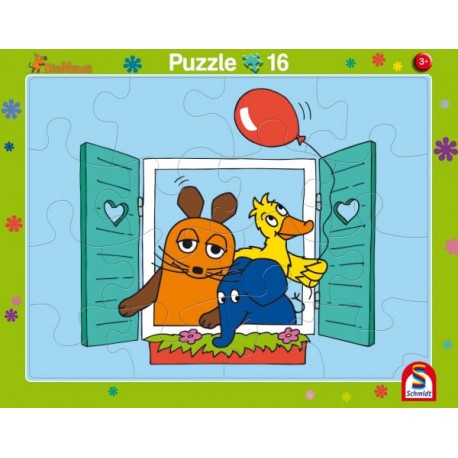 2er Set Rahmenpuzzles Die Maus 16 Teile/24 Teile