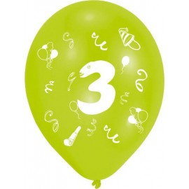 8 Latexballons 3 2-seitig bedruckt 25,4 cm/10''