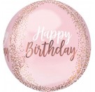 Orbz Rose Gold Blush Geburtstag Folienballon G20 verpackt