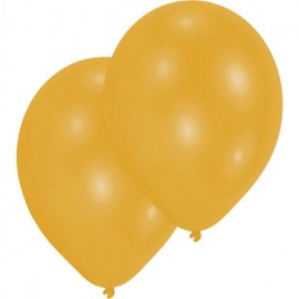 10 Latexballons Metallic Gold 27,5cm/11