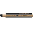 Buntstift, Wasserfarbe & Wachsmalkreide - STABILO woody 3 in 1 - Einzelstift - schwarz