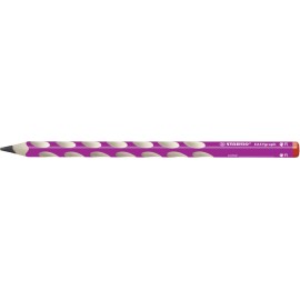 Ergonomischer Dreikant-Bleistift für Rechtshänder - STABILO EASYgraph in pink - Einzelstift - Härteg