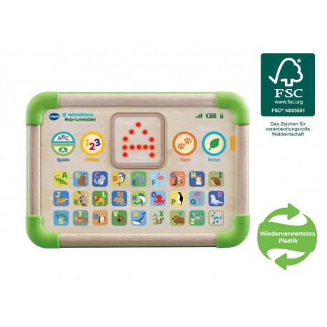 Vtech 80-613504 Interaktives Holz-Lerntablet