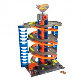 Mattel GTT95 Hot Wheels City Parkgarage Spielset, inkl. 1 Spielzeugauto, Zubehör