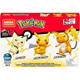 Mattel GYH06 Mega Construx Pokémon Trio (Pichu, Pikachu, Raichu)