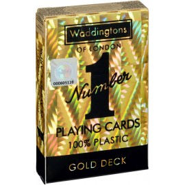 Winning Moves Number 1 Spielkarten Gold Plastc Cards