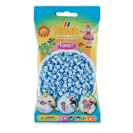 Hama® Bügelperlen midi Beutel 1.000Stück pastell-eisblau