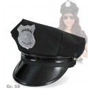 FRIES - Polizeimütze schwarz, Gr. 58 cm