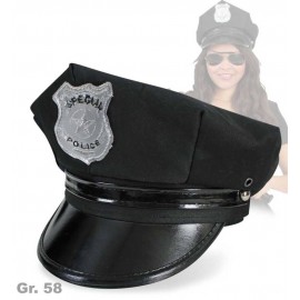 FRIES - Polizeimütze schwarz, Gr. 58 cm