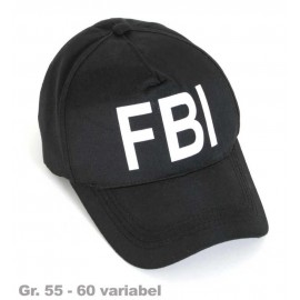 FRIES - FBI-Cap, weißer Druck, variable Größe, Gr. 55 - 60 cm