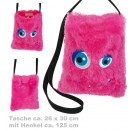 FRIES - Plüschtasche Monster pink, 26 x 30 cm