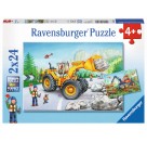 Ravensburger 07802 Puzzle: Bagger und Waldtraktor 2x24 Teile