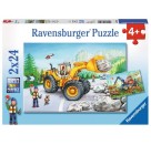 Ravensburger 07802 Puzzle: Bagger und Waldtraktor 2x24 Teile