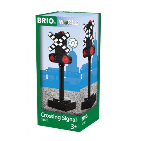 BRIO 63386200 Blinkendes Bahnsignal, ab 3 Jahren, Kunststoff, mehrfarbig