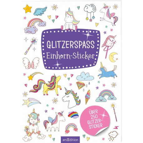 Glitzerspaß - Einhorn-Sticker