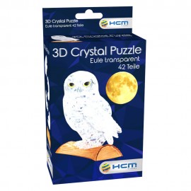 3D Crystal Puzzle - Eule Transparent 42 Teile