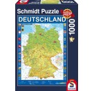 Schmidt Spiele Puzzle Standard 1.000 Teile, Deutschlandkarte
