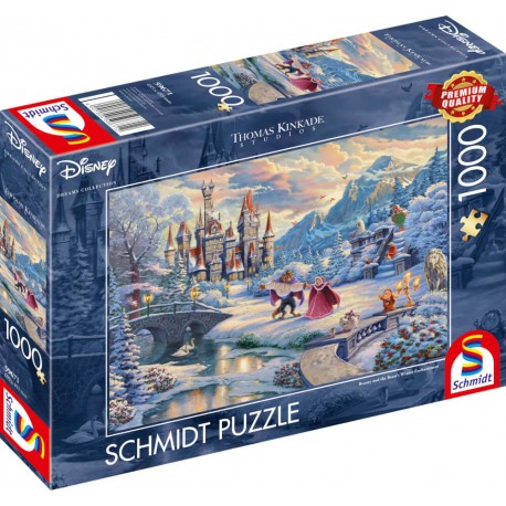 Schmidt Spiele Puzzle Thomas Kinkade, Disney, Die Schöne und das Biest, 1000 Teile