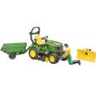 Bruder 62104 bworld John Deere Aufsitzrasenmäher mit Anhänger