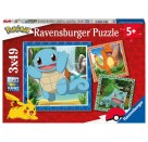 Ravensburger Kinderpuzzle 05586 - Glumanda, Bisasam und Schiggy - 3x49 Teile Pokémon Puzzle für Kind