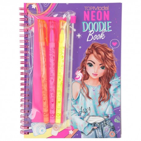 TOPModel Neon Doodle Malbuch-