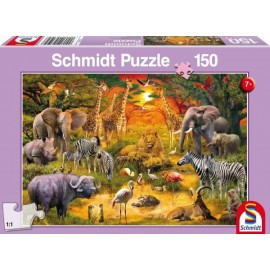 Schmidt Spiele Tiere in Afrika, Kinderpuzzle 150 Teile