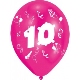 8 Latexballons 10 2-seitig bedruckt 25,4 cm/10''