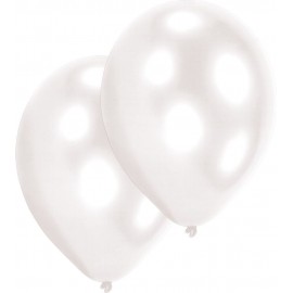 10 Latexballons Standard weiß 27,5 cm/11''
