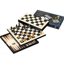Philos Reise-Schach-Backgammon-Dame-Set