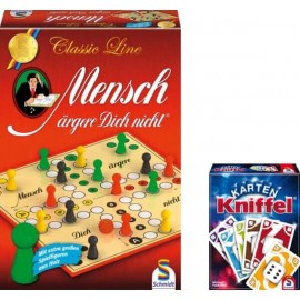 Schmidt Spiele Bundle Mensch ärgere dich nicht Classic Line plus Kniffel Kartenspiel