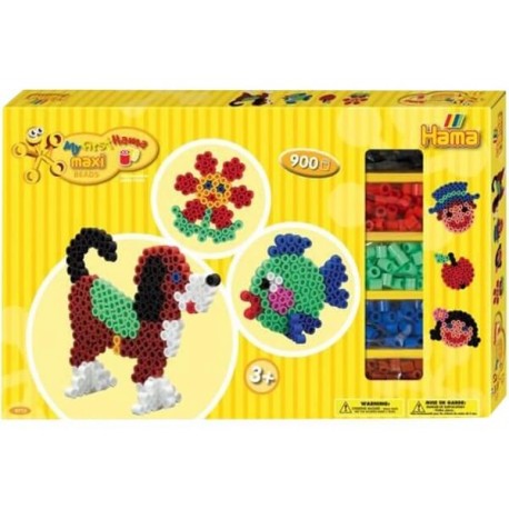 Hama® Bügelperlen Maxi - Gigantische Geschenkpackung gelb - 2 Stiftplatten 900 St
