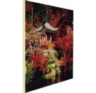 Crystal Art Leinwand Japanischer Tempel 40x50 cm