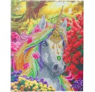 Crystal Art Leinwand Einhornwald 40x50 cm