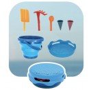 Schildkröt Funsports - 7in1 Sand Toys Falteimer Set - blau