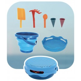 Schildkröt Funsports - 7in1 Sand Toys Falteimer Set - blau