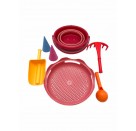 Schildkröt Funsports - 7in1 Sand Toys Falteimer Set - rot