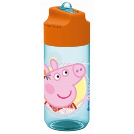 P:OS Peppa Pig Trinkflasche mit Strohhalm 430 ml