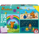 Schmidt Spiele Kinderpuzzle Gute Freunde, 3x24 Teile