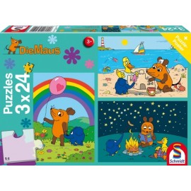 Schmidt Spiele Kinderpuzzle Gute Freunde, 3x24 Teile