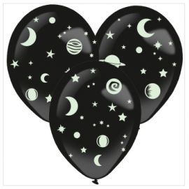 3 Latexballons, Glow i.t.dark