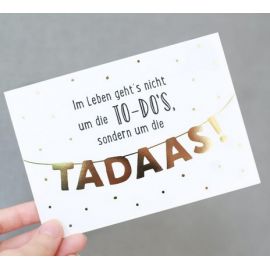Glitzer Postkarte TADAAS
