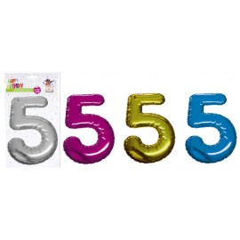 Zahlen-Ballon Sticker XL ""5""