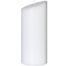Ovale Kerze,weiß, 230x90x55