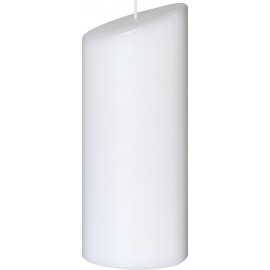 Ovale Kerze,weiß, 230x90x55