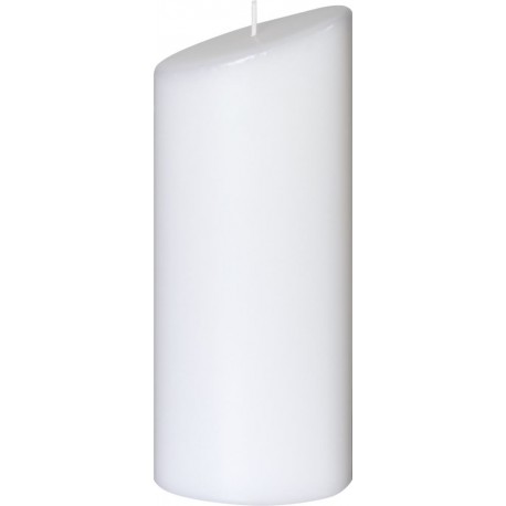 Ovale Kerze,weiß, 230x90x55